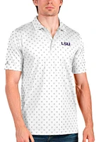 Antigua LSU Tigers Mens White Spark Short Sleeve Polo