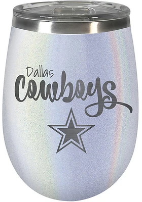 Dallas Cowboys 10oz Opal Script Logo Stainless Steel Stemless - White