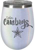 Dallas Cowboys 10oz Opal Script Logo Stainless Steel Stemless - White