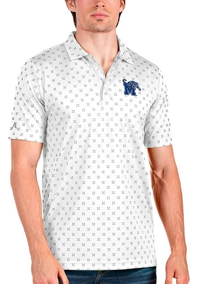 Antigua Memphis Tigers Mens White Spark Short Sleeve Polo