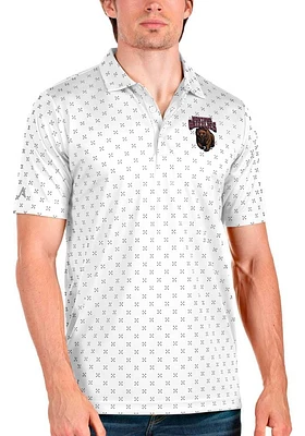 Antigua Montana Grizzlies Mens White Spark Short Sleeve Polo