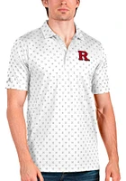 Antigua Rutgers Scarlet Knights Mens White Spark Short Sleeve Polo