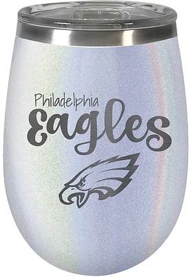 Philadelphia Eagles 10oz Opal Script Logo Stainless Steel Stemless - White