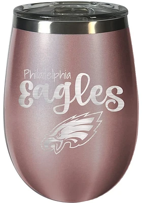 Philadelphia Eagles 10oz Rose Gold Stemless Wine Stainless Steel Stemless - Pink
