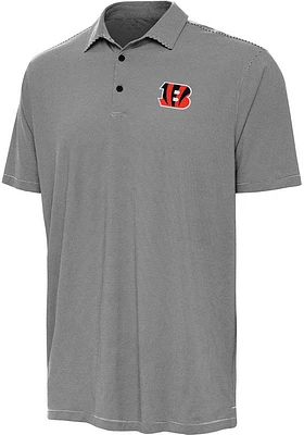 Antigua Cincinnati Bengals Mens Twine Short Sleeve Polo