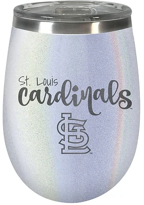 St Louis Cardinals 10oz Opal Script Logo Stainless Steel Stemless