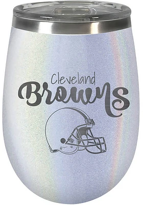 Cleveland Browns 10oz Opal Script Logo Stainless Steel Stemless - White