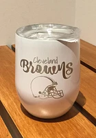 Cleveland Browns 10oz Opal Script Logo Stainless Steel Stemless - White