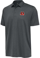 Antigua Cincinnati Bengals Mens Grey Ellipse Short Sleeve Polo