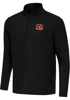 Antigua Cincinnati Bengals Mens Intent Long Sleeve 1/4 Zip Pullover