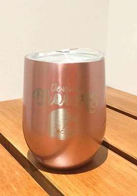 Cleveland Browns 10oz Rose Gold Stemless Wine Stainless Steel Stemless