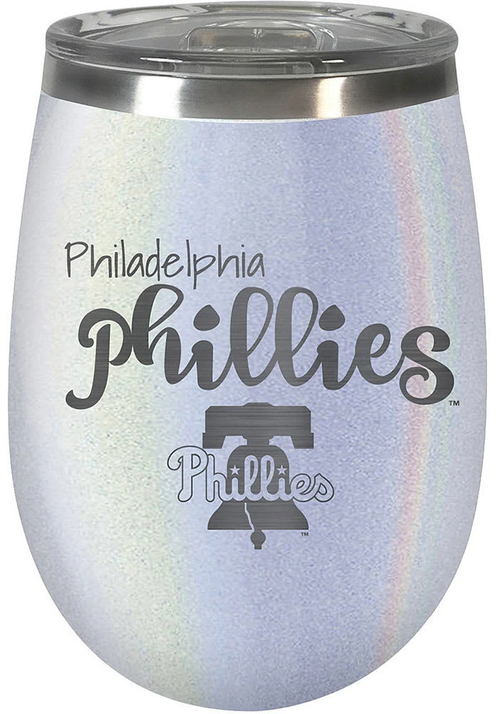 Philadelphia Phillies 10oz Opal Script Logo Stainless Steel Stemless - White