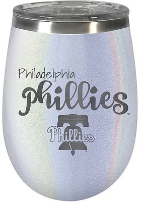 Philadelphia Phillies 10oz Opal Script Logo Stainless Steel Stemless - White