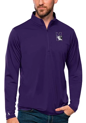 Mens Northwestern Wildcats Purple Antigua Tribute Qtr Zip Pullover