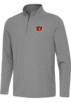 Antigua Cincinnati Bengals Mens Twine Long Sleeve Qtr Zip Pullover