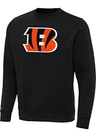 Antigua Cincinnati Bengals Mens Full Front Alternate Victory Big and Tall Crew Sweatshirt