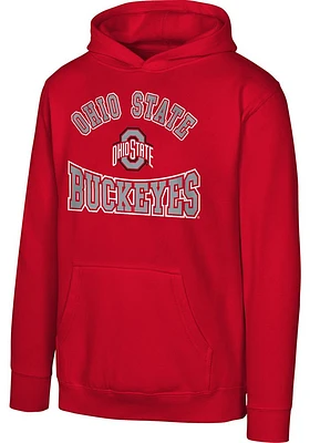 Ohio State Buckeyes Youth Red Home Town Long Sleeve Hoodie