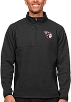 Antigua Cleveland Guardians Mens Black Course Long Sleeve Qtr Zip Pullover