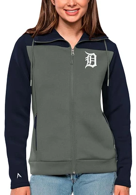 Antigua Detroit Tigers Womens Navy Blue Protect Medium Weight Jacket