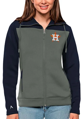 Antigua Houston Astros Womens Navy Blue Protect Medium Weight Jacket