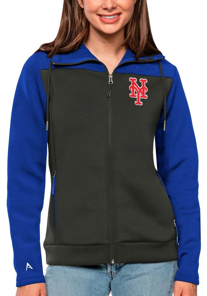 Antigua New York Mets Womens Blue Protect Medium Weight Jacket