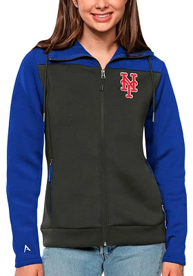 Antigua New York Mets Womens Blue Protect Medium Weight Jacket