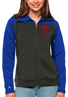 Antigua Philadelphia Phillies Womens Blue Protect Medium Weight Jacket