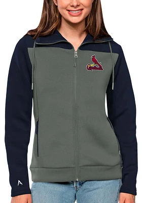Antigua St Louis Cardinals Womens Navy Blue Protect Medium Weight Jacket