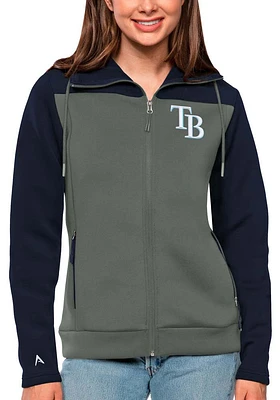Antigua Tampa Bay Rays Womens Navy Blue Protect Medium Weight Jacket