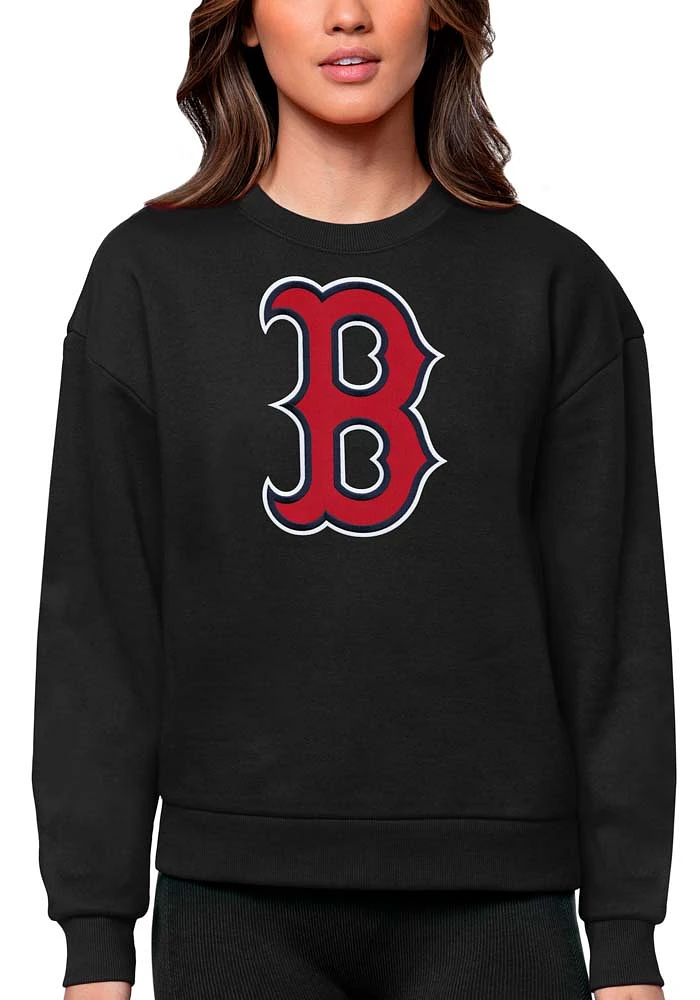 Antigua Boston Red Sox Womens Full Front Victory Crew Sweatshirt
