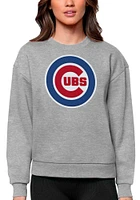 Antigua Chicago Cubs Womens Full Front Victory Crew Sweatshirt