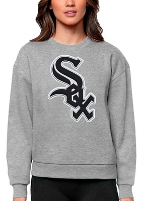 Antigua Chicago White Sox Womens Full Front Victory Crew Sweatshirt