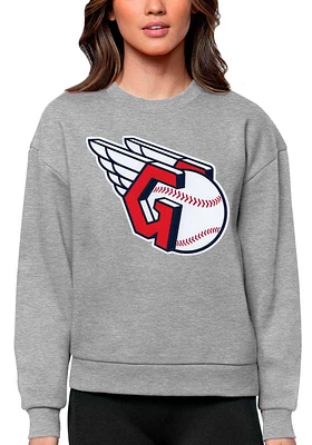 Antigua Cleveland Guardians Womens Full Front Victory Crew Sweatshirt