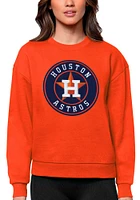 Antigua Houston Astros Womens Full Front Victory Crew Sweatshirt