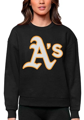 Antigua Oakland Athletics Womens Full Front Victory Crew Sweatshirt