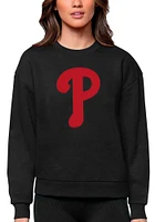 Antigua Philadelphia Phillies Womens Full Front Victory Crew Sweatshirt