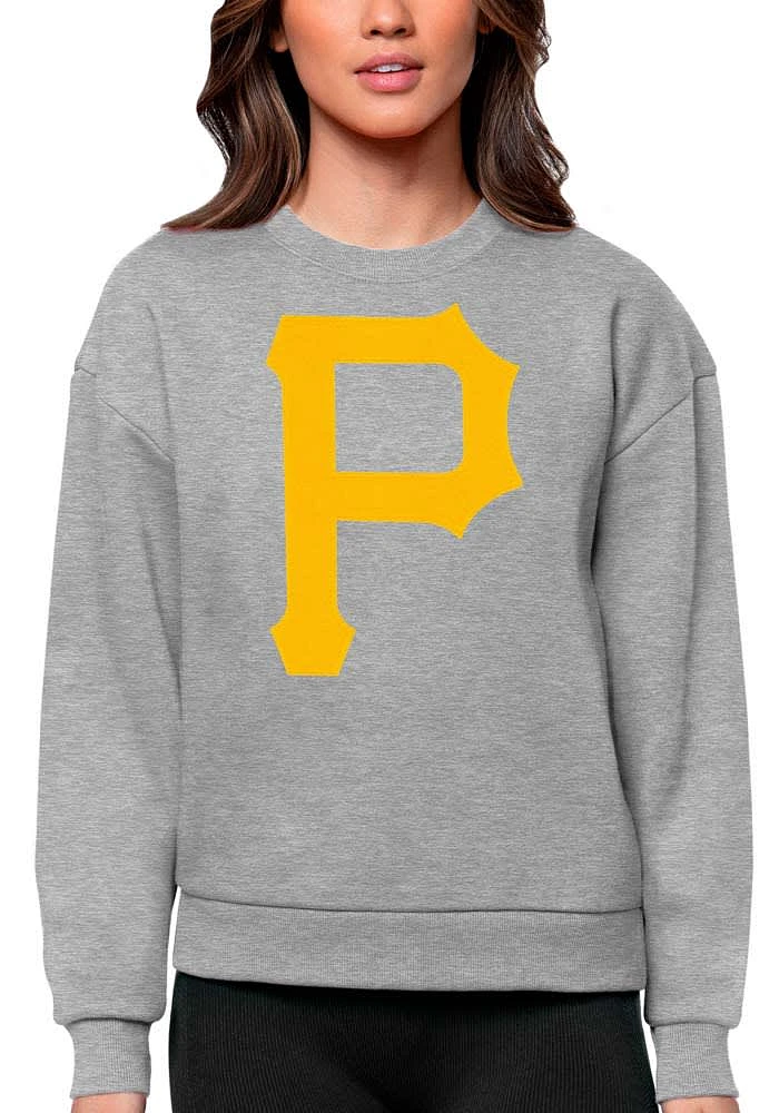 Antigua Pittsburgh Pirates Womens Full Front Victory Crew Sweatshirt
