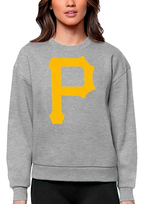 Antigua Pittsburgh Pirates Womens Full Front Victory Crew Sweatshirt