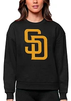 Antigua San Diego Padres Womens Full Front Victory Crew Sweatshirt