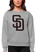 Antigua San Diego Padres Womens Full Front Victory Crew Sweatshirt