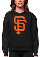 Antigua San Francisco Giants Womens Full Front Victory Crew Sweatshirt