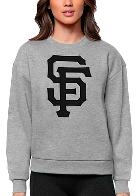 Antigua San Francisco Giants Womens Full Front Victory Crew Sweatshirt