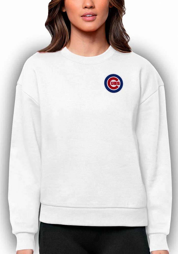 Antigua Chicago Cubs Womens Victory Crew Sweatshirt