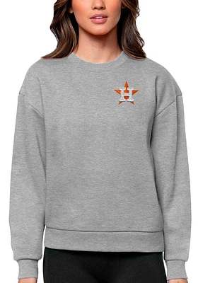 Antigua Houston Astros Womens Victory Crew Sweatshirt
