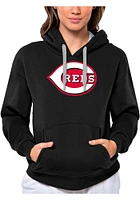 Antigua Cincinnati Reds Womens Full Front Victory Hooded Sweatshirt