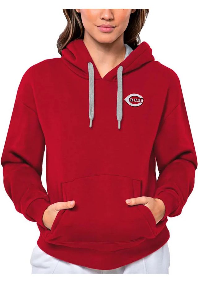 Antigua Cincinnati Reds Womens Victory Hooded Sweatshirt