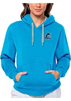 Antigua Miami Marlins Womens Blue Victory Hooded Sweatshirt