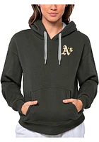 Antigua Oakland Athletics Womens Charcoal Victory Hooded Sweatshirt