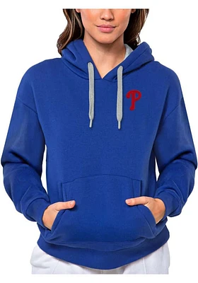 Antigua Philadelphia Phillies Womens Victory Hooded Sweatshirt