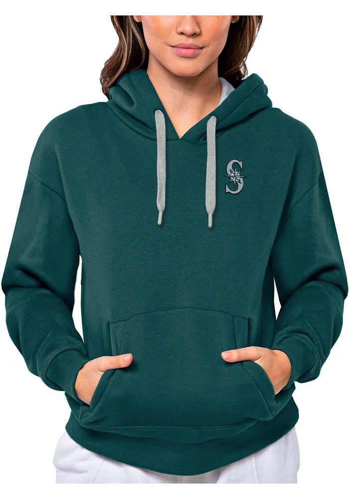 Antigua Seattle Mariners Womens Teal Victory Hooded Sweatshirt